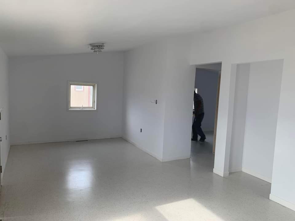 Renovated home with fresh drywall